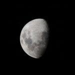 photo of half quarter moon